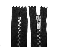 YKK Fermeture Éclair Noir 24 "/ 61CM,Aluminium Dents,Bout Fermé ,Numb 6,Lourd