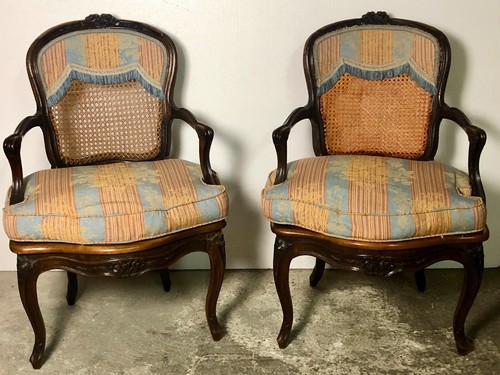Fauteuils cabriolet - (la, paire)