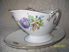 BING & GRONDAHL (ROYAL COPENHAGEN), SAXON FLOWER, PORCELAIN GRAVY BOAT, DENMARK