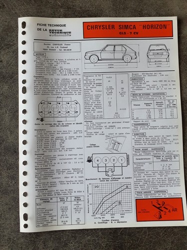 Fiche technique automobile - technique,