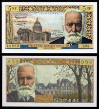 Billet France - 5 NF Victor Hugo - 02-11-1961 - S 63 - SPL - Fay : 56.9