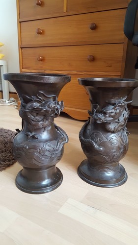 Duo vases chine - vases, en