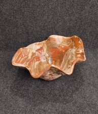 Belle Coupe Corolle En Terre Mêlée Polylobée Signée , Coupe à Fruits Vintage 