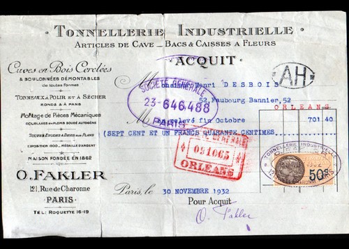 Paris articles cave - (xi°), de