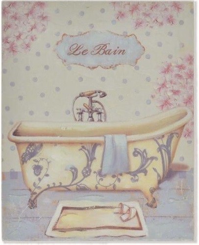 Cadre tableau bois baignoire - baignoire,