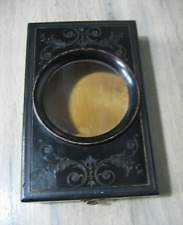 Graphoscope Visionneuse monocle à photo carte postale bois noirci Napoléon III