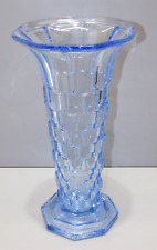 -JOLI VASE VERRE BLEU ART DECO