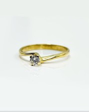 Bague Solitaire Or Jaune 18k
