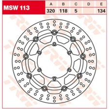 Disque de frein avant  MSW 113    Ø320mm  WR YZ WRF YZF  600XT  660XTZ  DR-Z