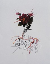 Salvador DALI : Le Dahlia, LITHOGRAPHIE, 800ex, 1979