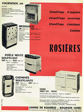 publicité Advertising  0223 1960  Usine de Rosières ( Cher)  chauffage appoint