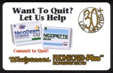 30m Nicorette/Nicoderm'Commit To Quit ' ( Fumer ) Walgreens Promo Téléphone