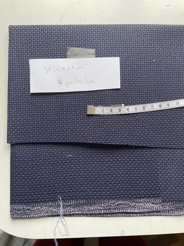 Toile aïda bleu - toile,