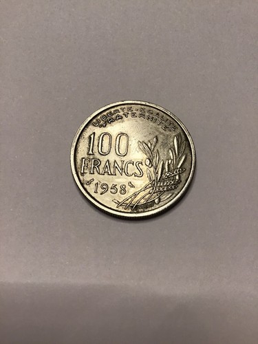 Pieces 100 francs - cochet, 1958