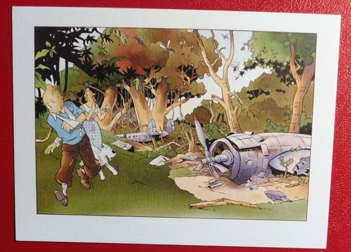 Carte postale pastiche tintin - postale,