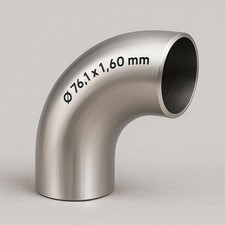 Coude inox 90° Ø 76mm