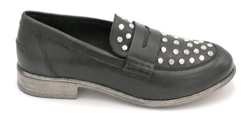 Mocassin cuir noir - mocassin, avec