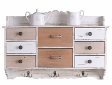 Porte-Serviettes Cuisine Armoire Crochet pour Torchon Murale Shabby Chic Tableau