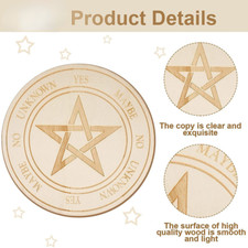 Tarot Carte Pentagrame Table Pendule Autel Accessoires Bois Fête Décor Hallowmas