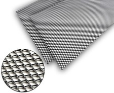 2x Universel Grille Réseau En Aluminium Noir 9x5mm 100x40cm