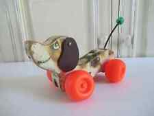6⚜️ Ancien Jouet Le Chien Little Snoopy Fisher Price en Bois 1965 Vintage 693