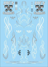 1/18 hot road garage couleur argent Décalcomanie décalque pose facile