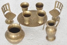 9 PC Vieux Laiton Artisanal en