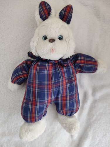 Doudou peluche ancien bleu - doudou,