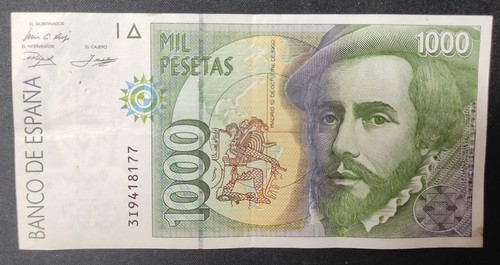 Espagne billet 1000 pesetas - billet,