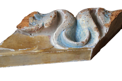 Fragment polychrome frise - fragment,