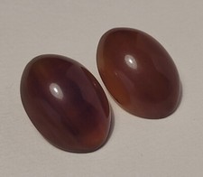 ANCIENS BIJOUX BOUCLES D'OREILLES BAKÉLITE MARRON - CLIPS LAITON #PL# Z150