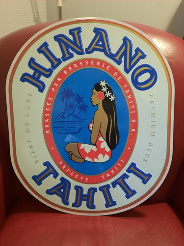 Plaque émailée hinano - hinano, tahiti