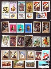 PIM1083 NICARAGUA 29T.:oblit,personnages,statuettes,pots et vases,fleurs ,divers