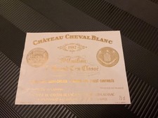 01 ETIQUETTE CHÂTEAU CHEVAL BLANC  1982 DECOLLEE