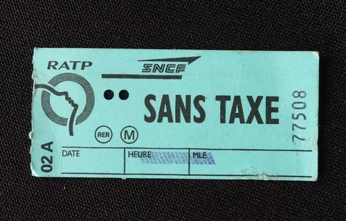 Ancien ticket métro sans - ticket,