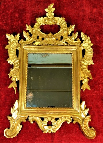 Miroir bois sculpté doré - bois,