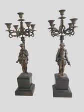 Paire de candelabre en régule