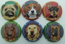 Série de 6 capsules de champagne Codan Richard chien.TL