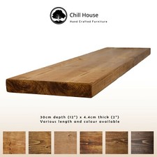 Étagère flottante rustique en bois massif gros fait main avec supports 12 x 2