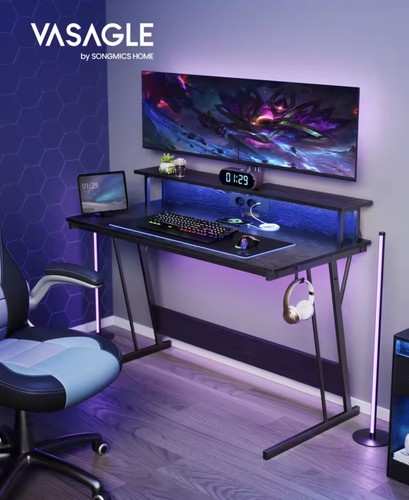 Bureau gaming led vasagle - bureau,