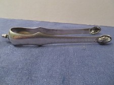 Pince à sucre ancienne en argent Massif poinçon Vieillard , XIXéme 41gr