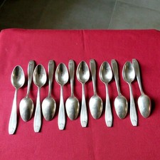 12 cuillères a café  apollo en métal argenté modèle art deco
