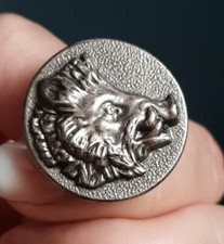 M19 tête de sanglier argenté