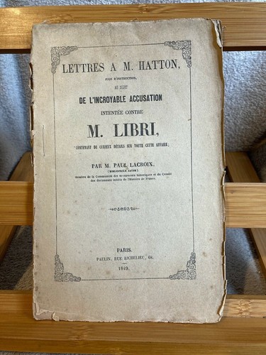 Paul lacroix lettres m - à,