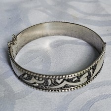 Bracelet Vintage Oriental Argent 925 65x65 Mm l 13Mm