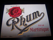 Rare Etiquette ancienne Rhum Martinique Jouneau Paris 2420 Rum ron verni gaufré