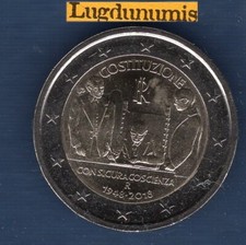 2 Euro Commémo Italie 2018 Constitution Italienne 70ème Anniversaire - Italia