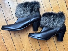 Heyraud bottines noir en cuir