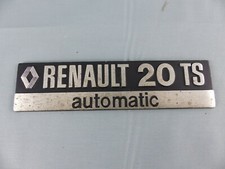 RENAULT 20 TS AUTOMATIC sigle