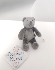 Peluche Petit Ours Gris Foncé Yeux Nez Noir Les P'tits Doudous 15cm Moulin Roty